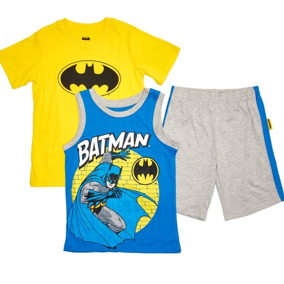 DC Comics Other - NWT DC Comics Batman 3 Pcs Shirt, Tank & Shorts
